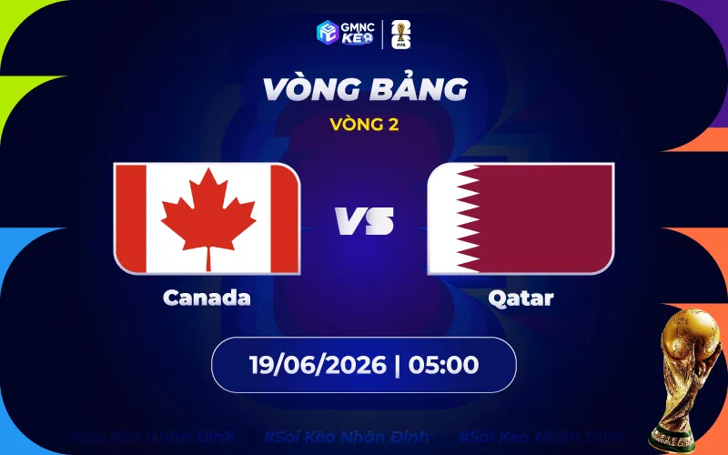 Soi kèo Canada vs Qatar 05h00 ngày 19/06/2026 - World Cup 2026