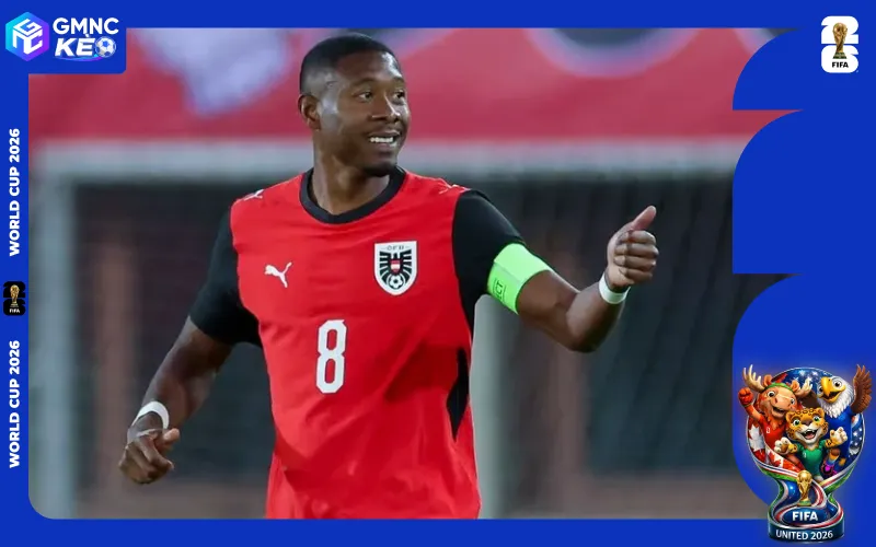 Nhận định đội tuyển Áo tại World Cup 2026 - Tái hiện vũ điệu Gegenpressing 3 David Alaba là cầu thủ xuất sắc nhất của Áo