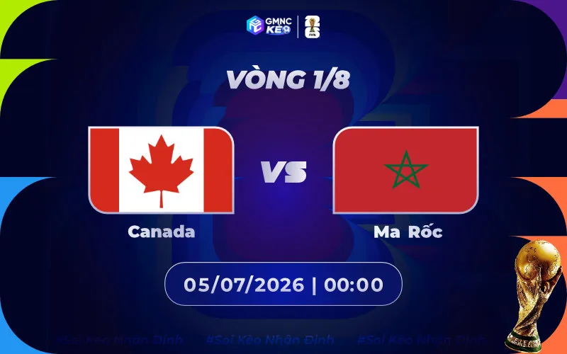 Soi kèo Canada vs Ma Rốc 00h00 ngày 05/07/2026 - World Cup 2026