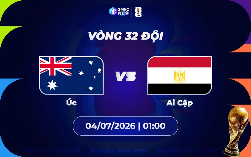 Soi kèo Úc vs Ai Cập 01h00 ngày 04/07/2026 - World Cup 2026