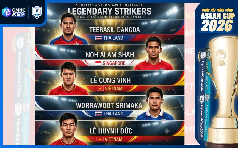 TOP vua phá lưới ASEAN Cup mọi thời đại gọi tên những ai? 2 Top những chân sút xuất sắc nhất giải ASEAN Cup
