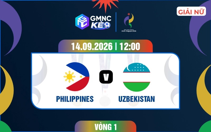 Soi kèo nữ Philippines vs nữ Uzbekistan 12h00 ngày 14/09/2026 - ASIAD 2026