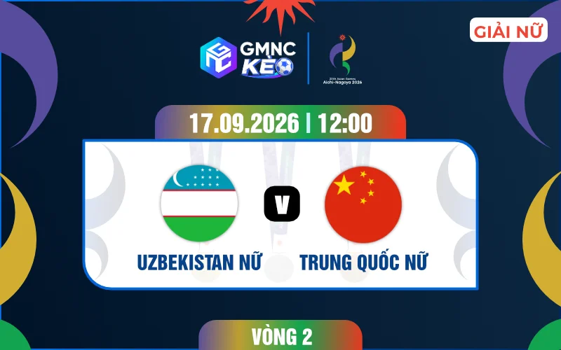 Soi kèo nữ Uzbekistan vs nữ Trung Quốc 12h00 ngày 17/09/2026 - ASIAD 2026