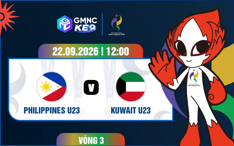 Soi kèo U23 Philippines vs U23 Kuwait 12h00 ngày 22/09/2026 - ASIAD 2026