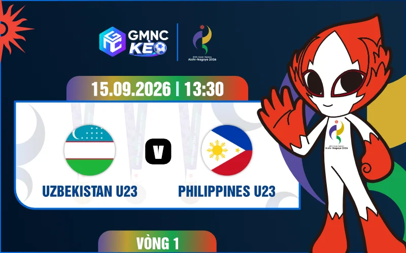 Soi kèo U23 Uzbekistan vs U23 Philippines 13h30 ngày 15/09/2026 - ASIAD 2026