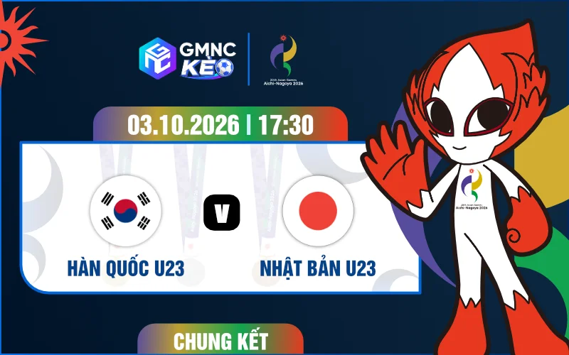 Soi kèo U23 Hàn Quốc vs U23 Nhật Bản 17h30 ngày 03/10/2026 - ASIAD 2026